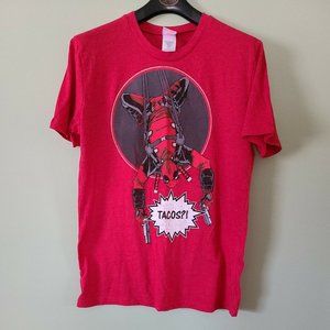 Marvel Comics Superhero DEADPOOL TACOS?! Funny T Shirt Size Medium
